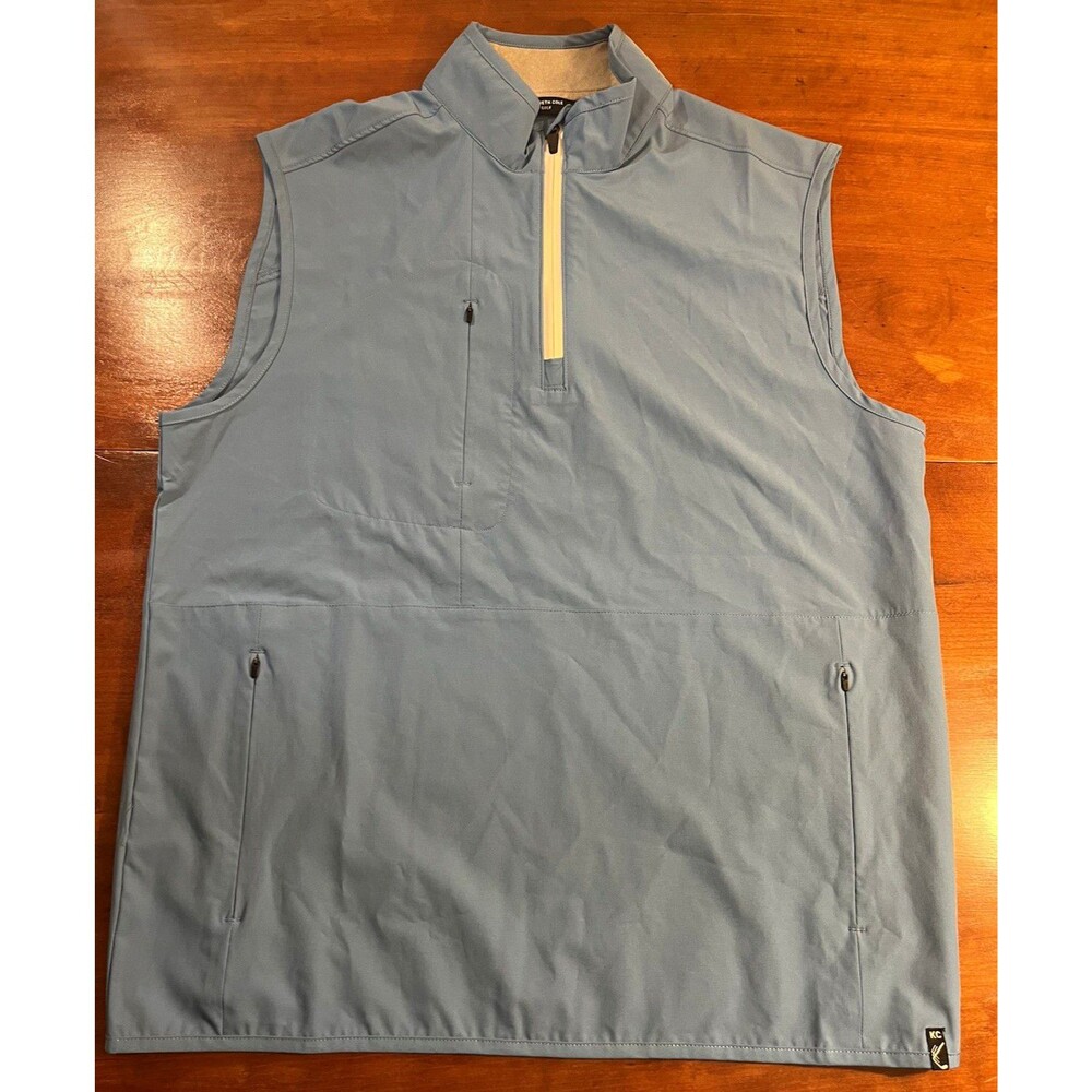 Kenneth Cole Golf Men's Blue Full Zip Sleeveless Golf Vest Size M